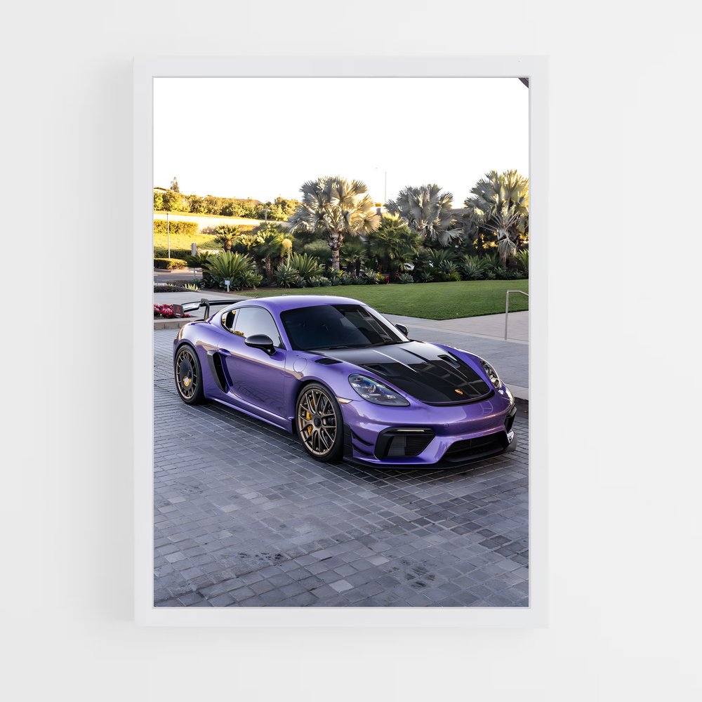 Poster Cayman Purple Dream – affiche Porsche (vue 3)